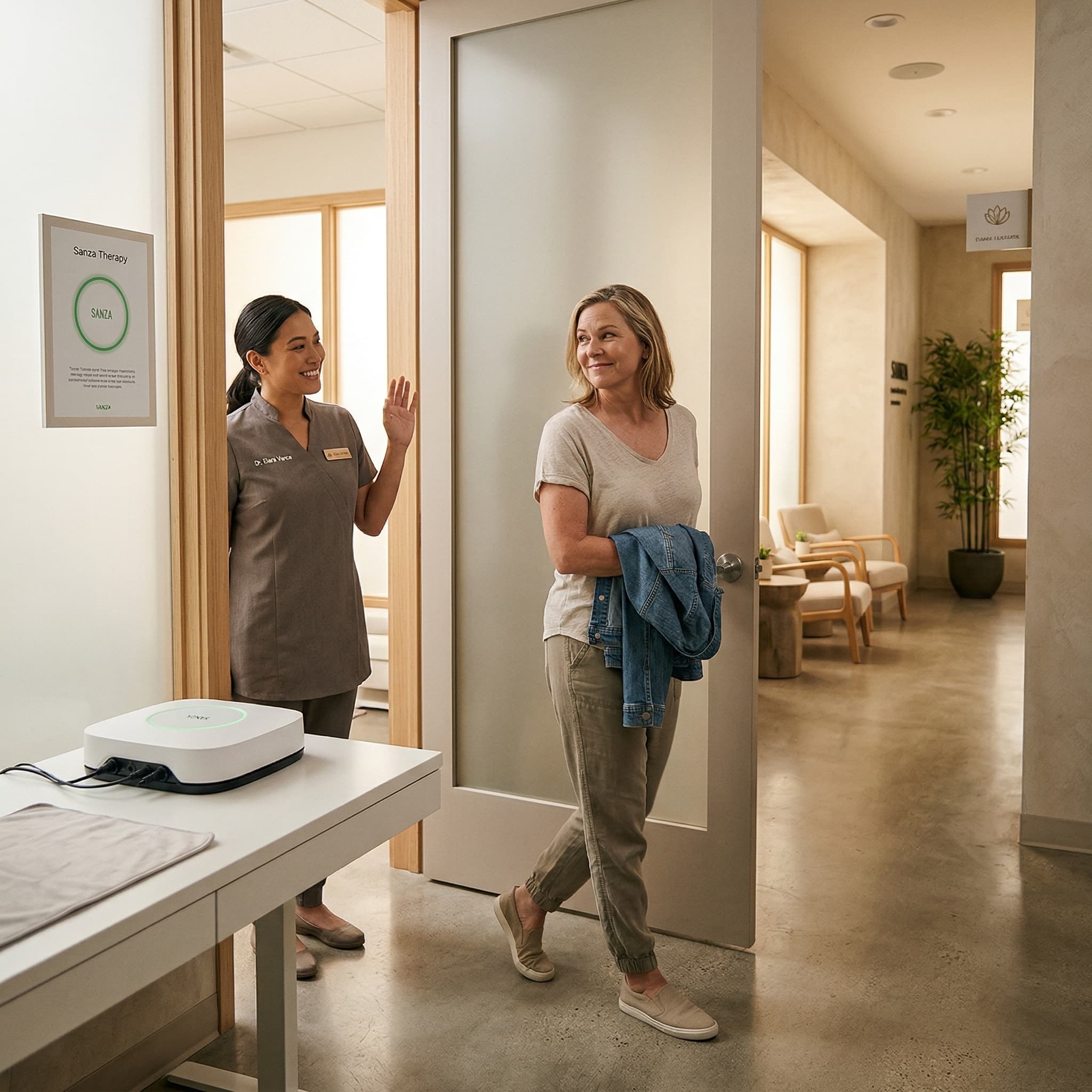 Calm professional treatment space.