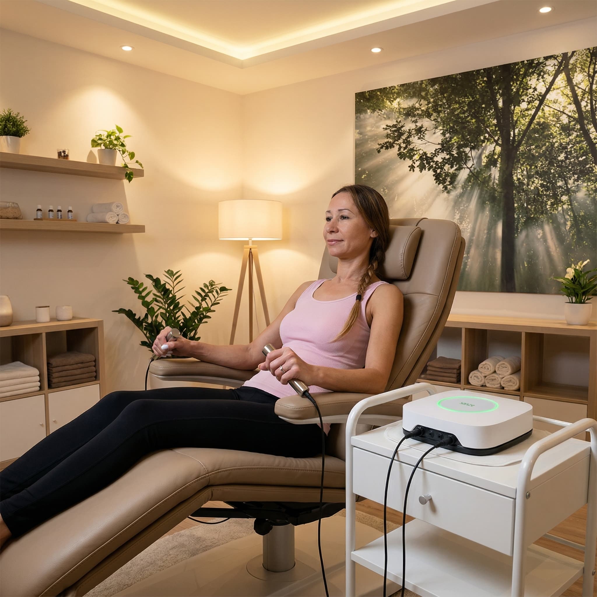 sanza hand electrode applicator—compact PEMF applicator for targeted use.